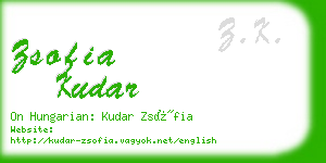 zsofia kudar business card